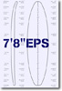 7 feet 8 inches EPS surfboard blank