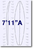 7 feet 11 inches A surfboard blank