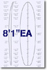 8 feet 1 inch EA surfboard blank