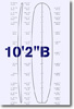 10 feet 2 inches B surfboard blank